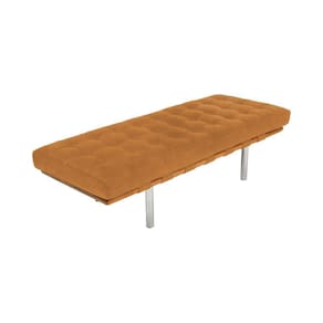 Banco Capri Barcelona 1,80M Couro Natural Caramelo Cor Bege