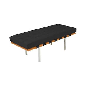 Banco Capri Barcelona 1,80M Linho Preto Cor Preto