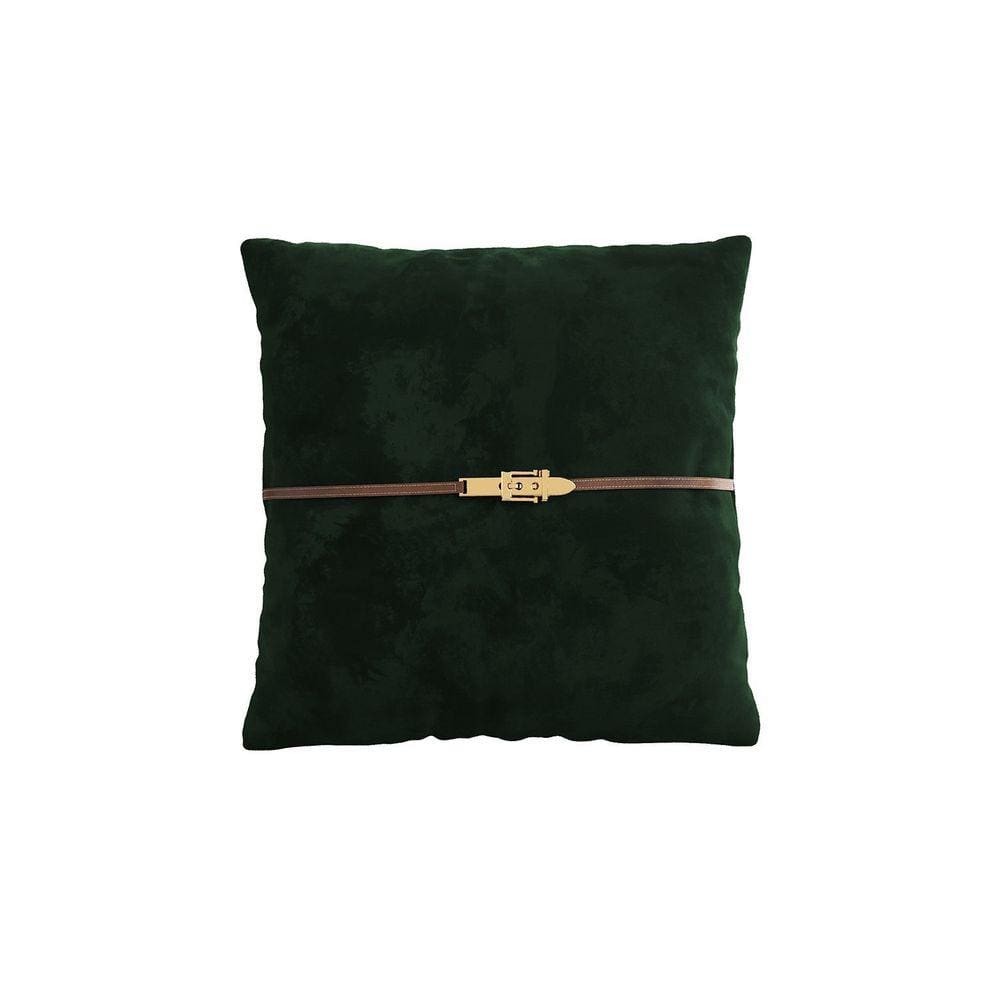 Almofada 50x50cm em Veludo Texas Alves Pereira Verde Musgo