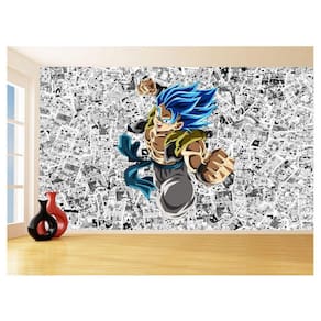 Papel De Parede Dragon Ball Goku Gegeta Anime 3,5M Dbz619
