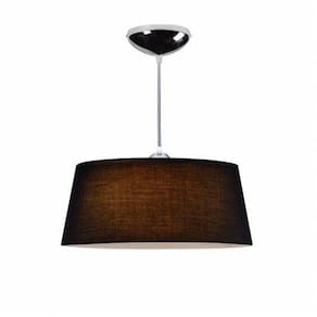 Pendente São Paulo 3 Luzes Ø46cm Preto S/Cristal E Difusor