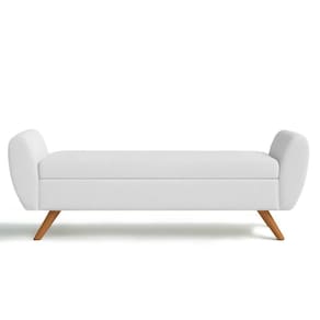 Recamier Bau Grecia 1,60M Suede Branco - Clique Decor