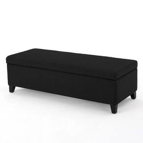 Recamier Bau Veneza 1,20M Suede Preto - Clique Decor