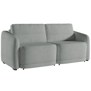 Sofá Cama Casal Para Sala 216cm Polska K04 Bouclê Cinza - Mpozenato