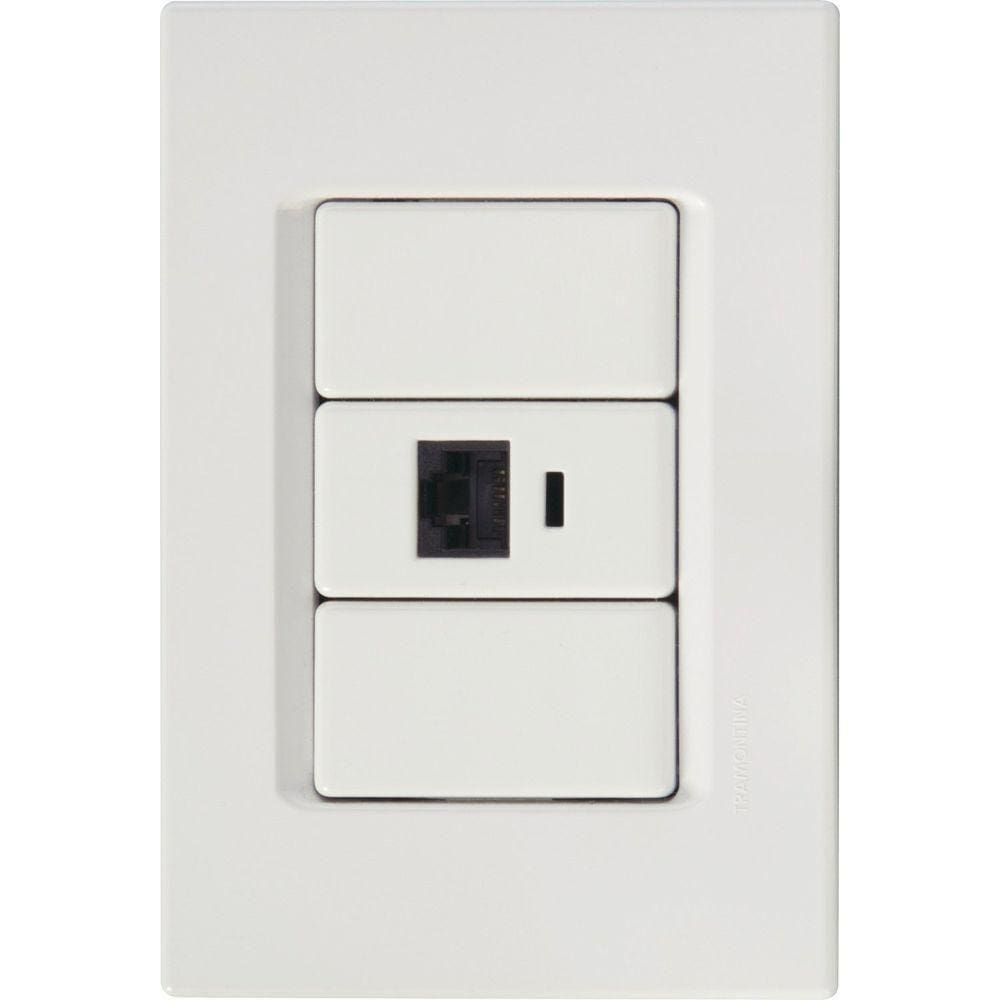 Conjunto 4x2 - 1 Tomada Rj 45 (cat. 5e) Tramontina