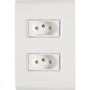 Conjunto 4x2 Com 2 Tomadas 2p+t Tramontina 10 A 250 V Liz Branco Tramontina