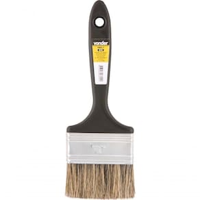 Pincel 3 Cerdas Gris Cabo Plástico Para Tintas Latéx E Acrí