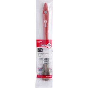 Pincel 1/2 Cerda Gris Cabo Plástico Para Tintas Latéx E Acr