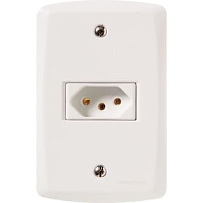 Conjunto 4x2 Com 1 Tomada 2p+t 20 A 250 V Tramontina Lux2 Branco Tramontina