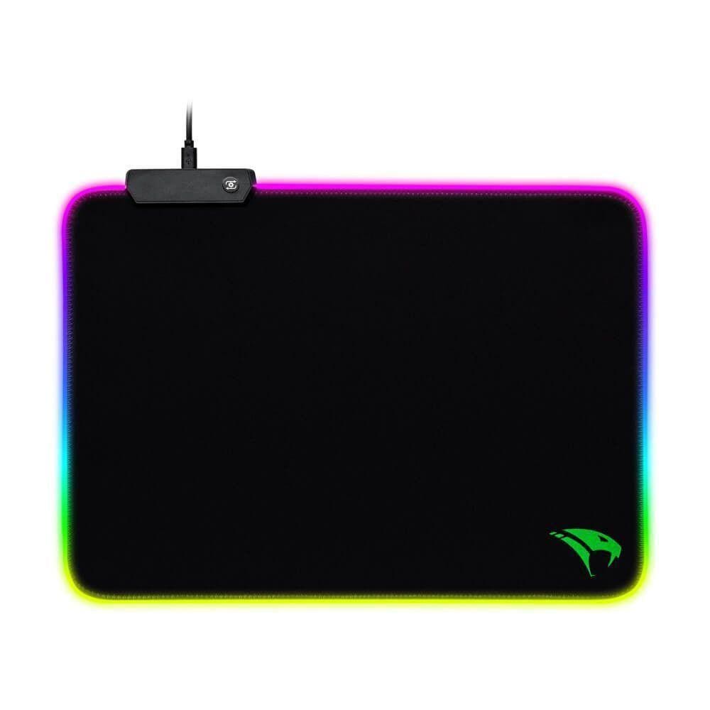 Mouse Pad Gamer Naja Viper Pro 365x265mm Preto Rgb Preto
