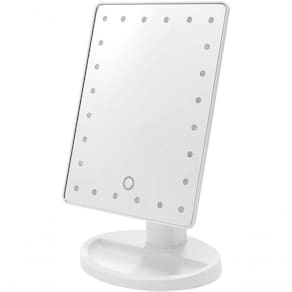 Espelho De Led Para Maquiagem Portatil Retangular Branco