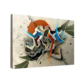 Quadro Ilustração Abstrata Multicolorida Br Artes Pequeno 60x40