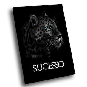Quadro Leopardo Sucesso Br Artes Grande 118x78