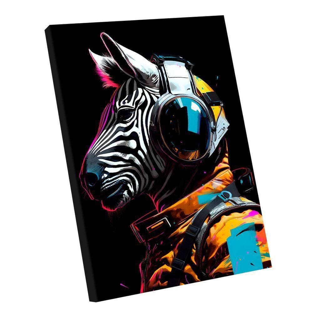 Quadro Zebra Colors Br Artes Grande 118x78