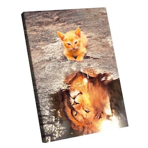 Quadro Leão Mindset Br Artes Grande 118x78