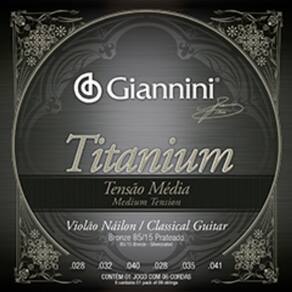 Encordoamento Giannini Violao Genwtm Titanium 85/15 Prateado - I-4 / 4