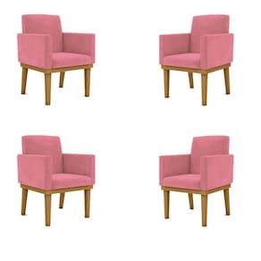 Kit 04 Poltronas Decorativa Reforçada Oferta - Balaqui Decor Cor:rosa
