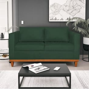 Sofá 2 E 3 Lugares Europa 180cm Linho - Doce Sonho Móveis Verde