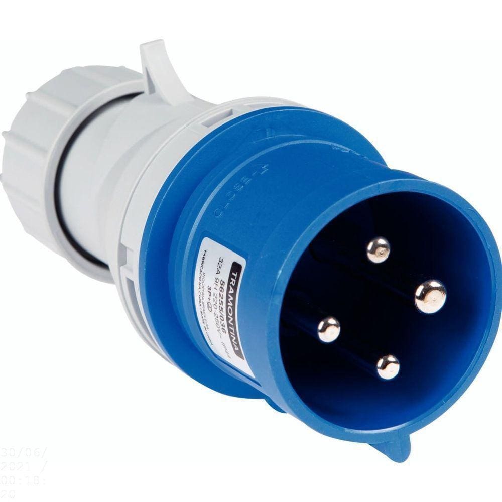 Plugue Móvel Industrial 3p+t 32 A 220-250 Vca 9 H Tramontina Tramontina