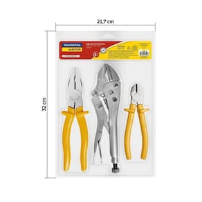 Kit De Ferramentas Com Alicate De Pressão 10" Alicate Universal 8" E Alicate Corte Diagon