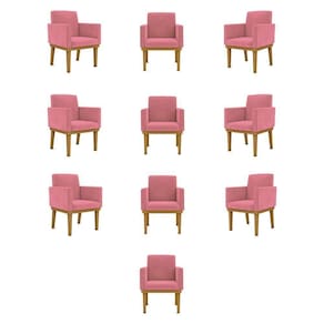 Kit 10 Poltronas Decorativa Reforçada Oferta - Balaqui Decor Cor:rosa
