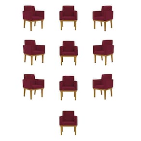 Kit 10 Poltronas Decorativa Reforçada Oferta - Balaqui Decor Cor:marsala
