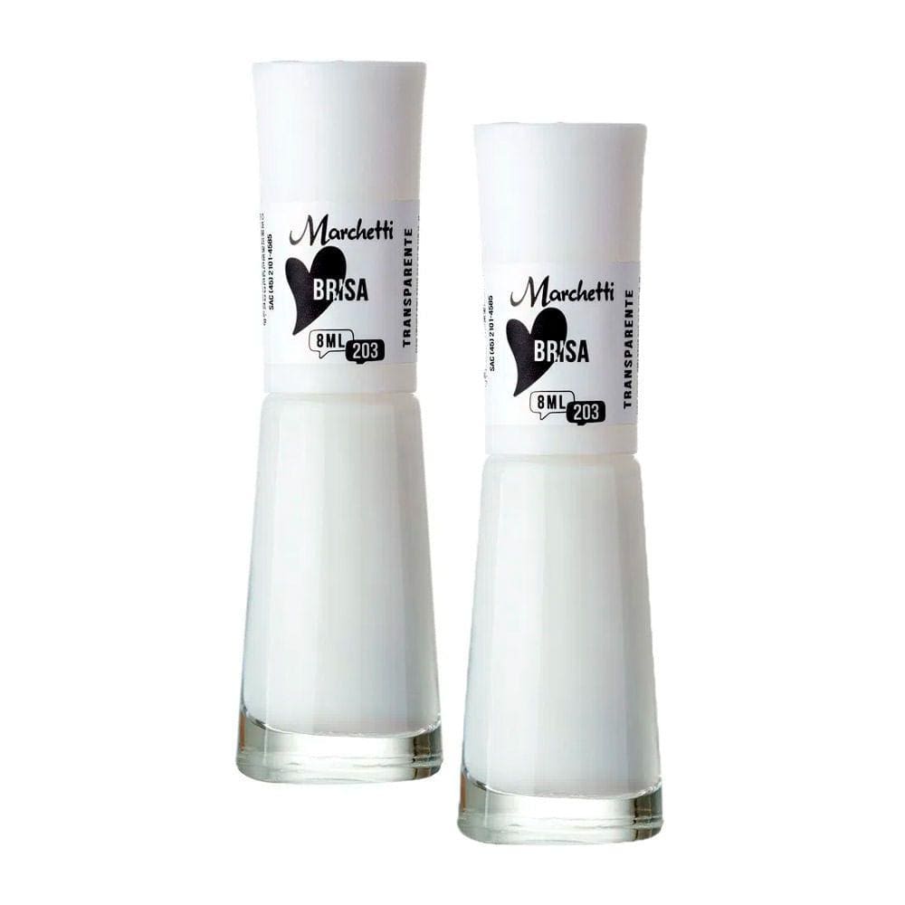 Esmalte Marchetti Cremoso Cor Brisa 203 com 8ml | Kit com duas unidades