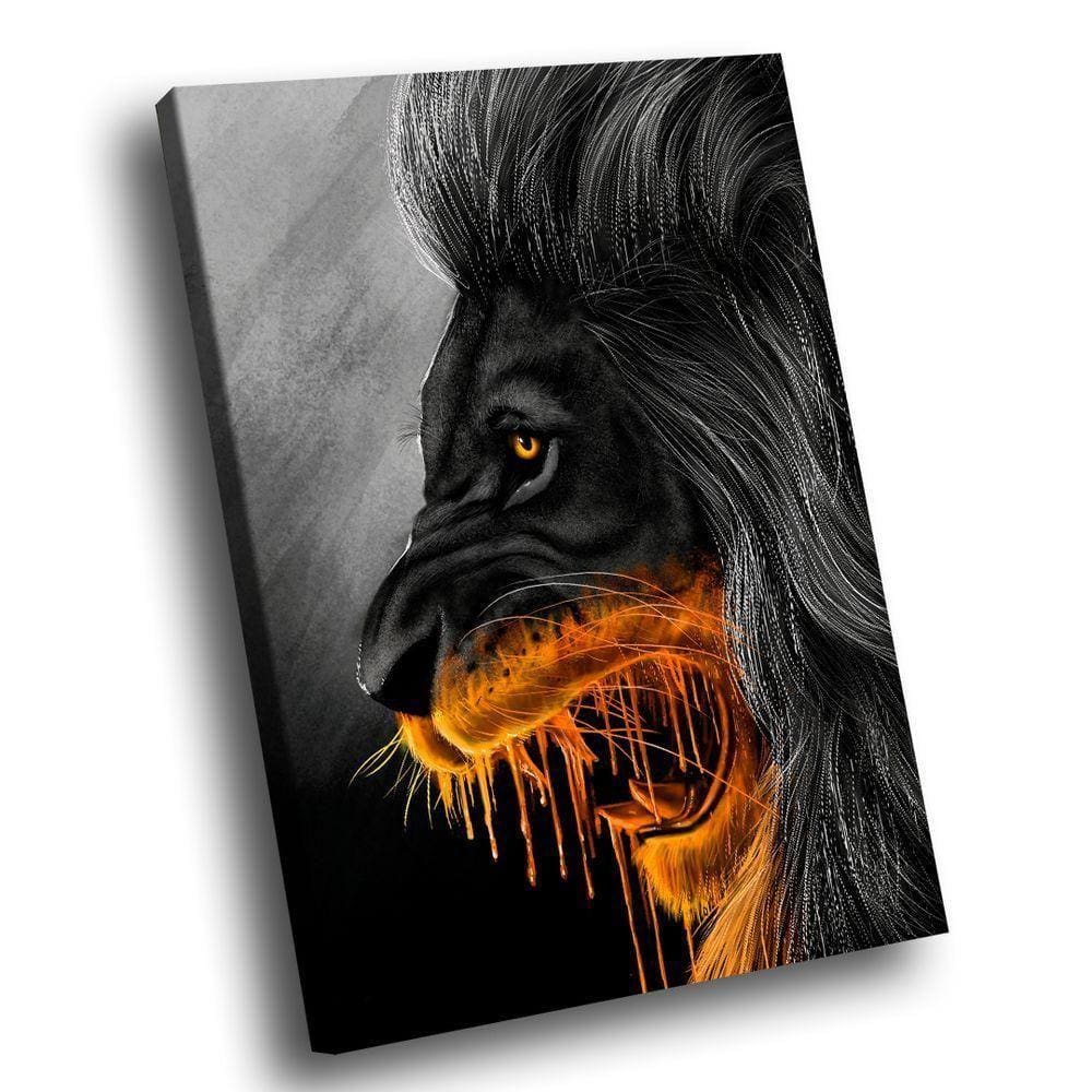 Quadro Lion Furious Br Artes Grande 118x78