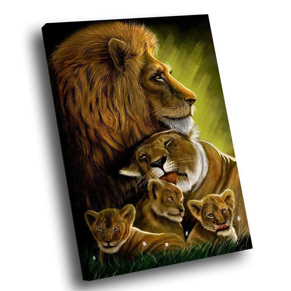 Quadro Família Abençoada Colorido Br Artes Médio 84x54