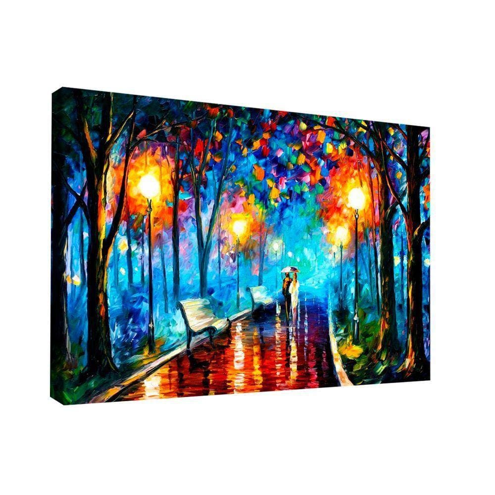Quadro Pintura De Casal Caminhando Br Artes Pequeno 60x40