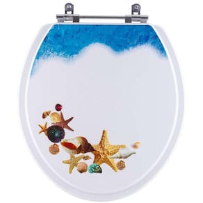 Tampa de Vaso Decorado Fundo do Mar Zoom para bacia Logasa