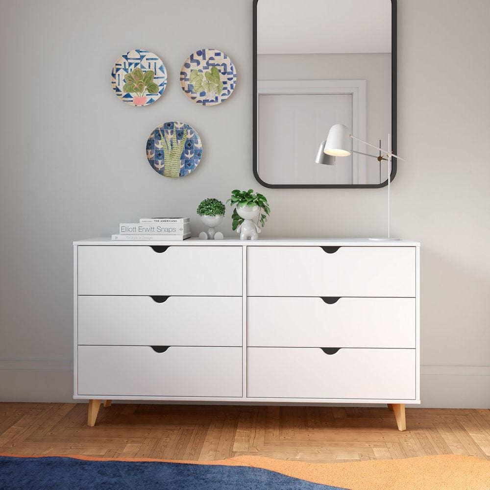 Cômoda Ipanema 6 Gavetas em MDP e Pintura BP Fosca Branco