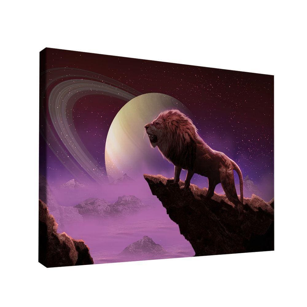 Quadro Leão Das Galáxias Br Artes Médio 84x54