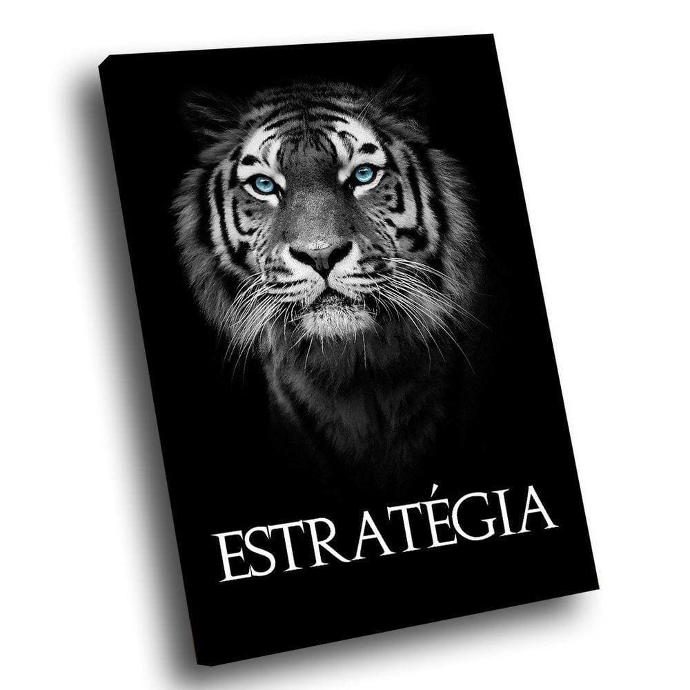 Quadro Tigre Estratégia Br Artes Médio 84x54