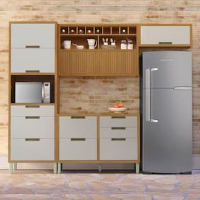 Cozinha 4 Peças Imperatriz 100% Mdf Freijó/Off White