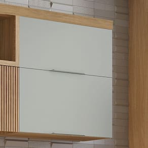Armário 2 Portas Basculante Marquesa 80Cm 100% Mdf Marrom/Verde