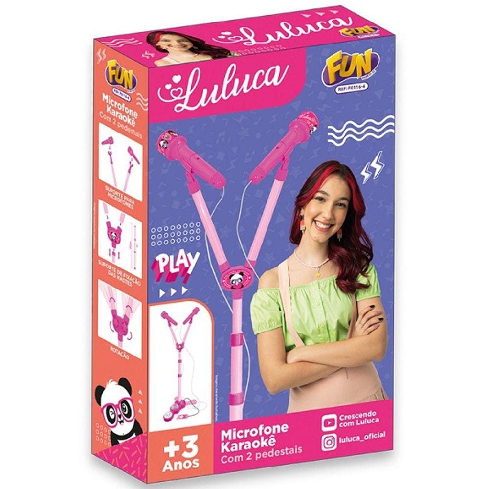 Microfone com Pedestal Luluca FUN