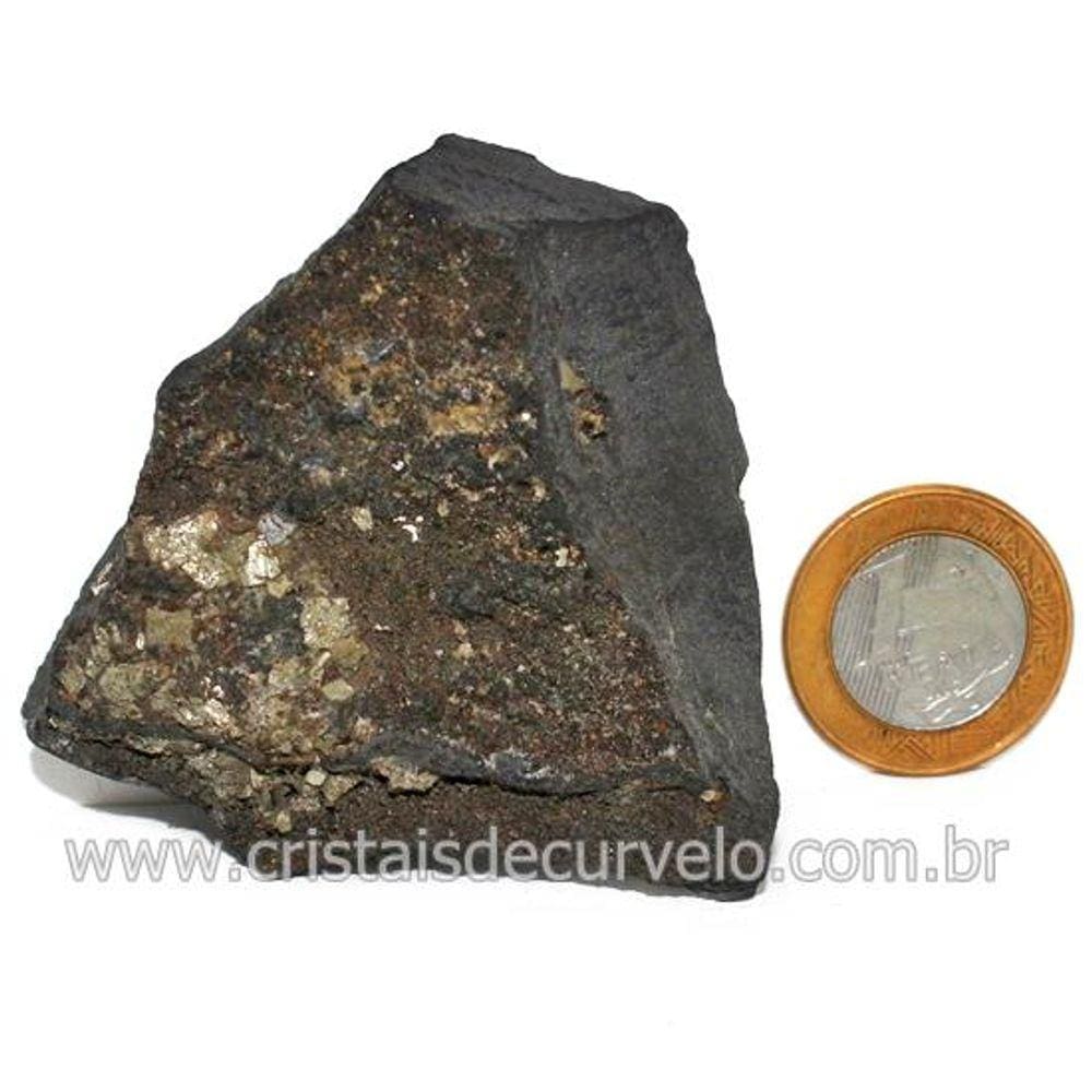 Shungite com Pirita Extra Incrustada Para Coleção 67mm 100g