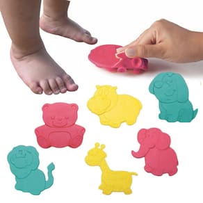 Bichinhos Antiderrapantes Banho Seguro Divertido 6 Unidades Silicone com Ventosa Coloridos - Adoleta Bebê