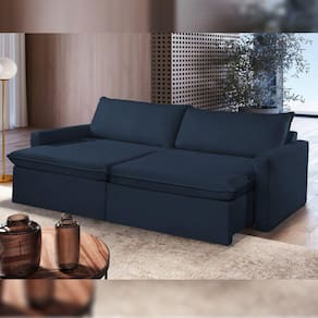 Sofá Retrátil e Reclinável 180cm Marselha Azul