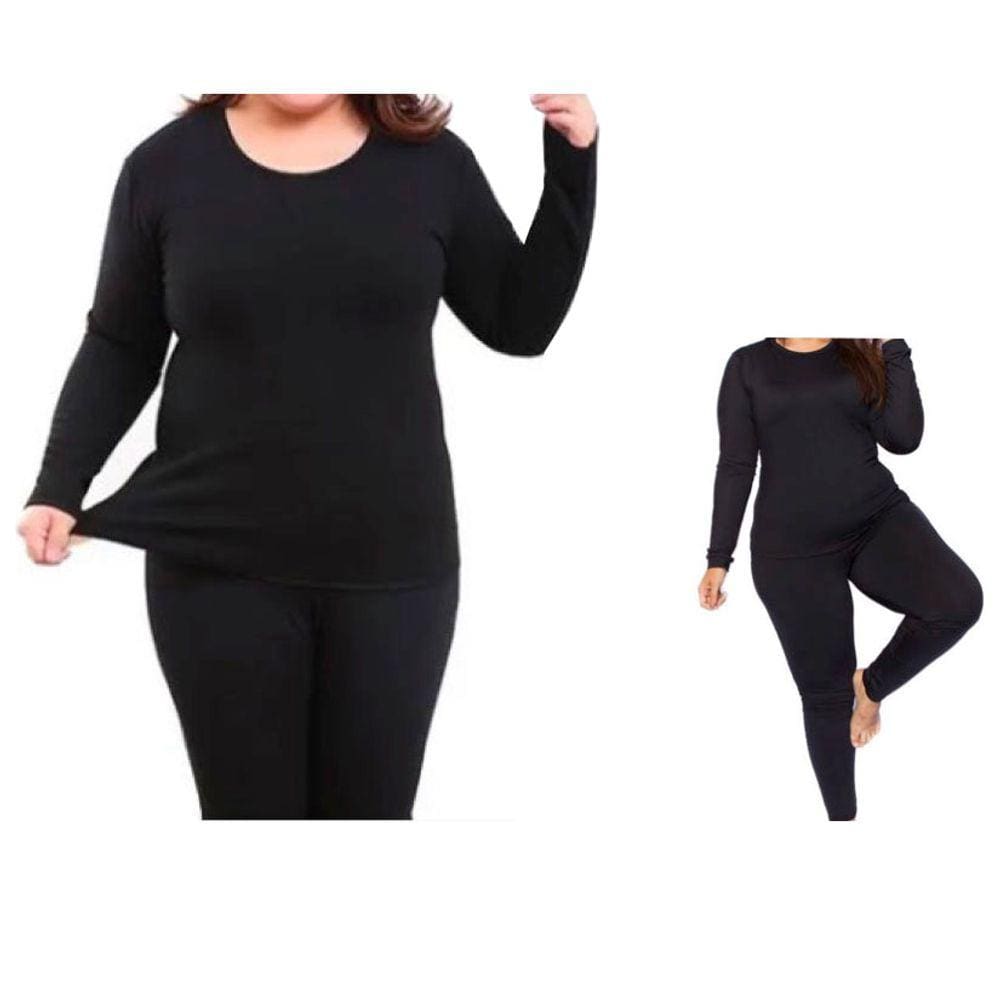 Conjunto Térmico Segunda Pele Plus Size: Blusa + Meia Calça sem pé