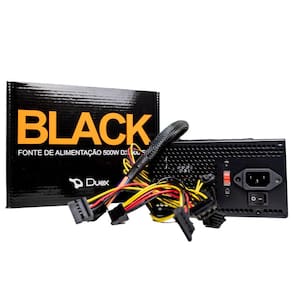 Fonte de Alimentação Para PC Duex Atx 500W Dx 500FSE Preta