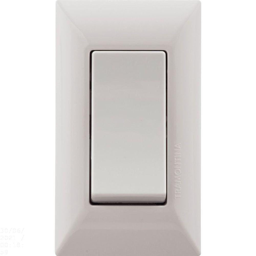 Conjunto Para Móvel 1 Interruptor Simples 6 A Tramontina Aria Branco Tramontina