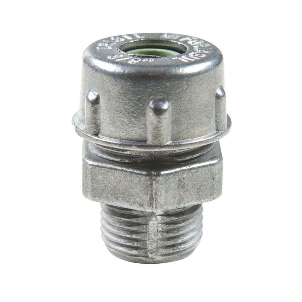 Conector Prensa-cabo 1/2” Em Alumínio - Bucha Na Cor Cinza Tramontina