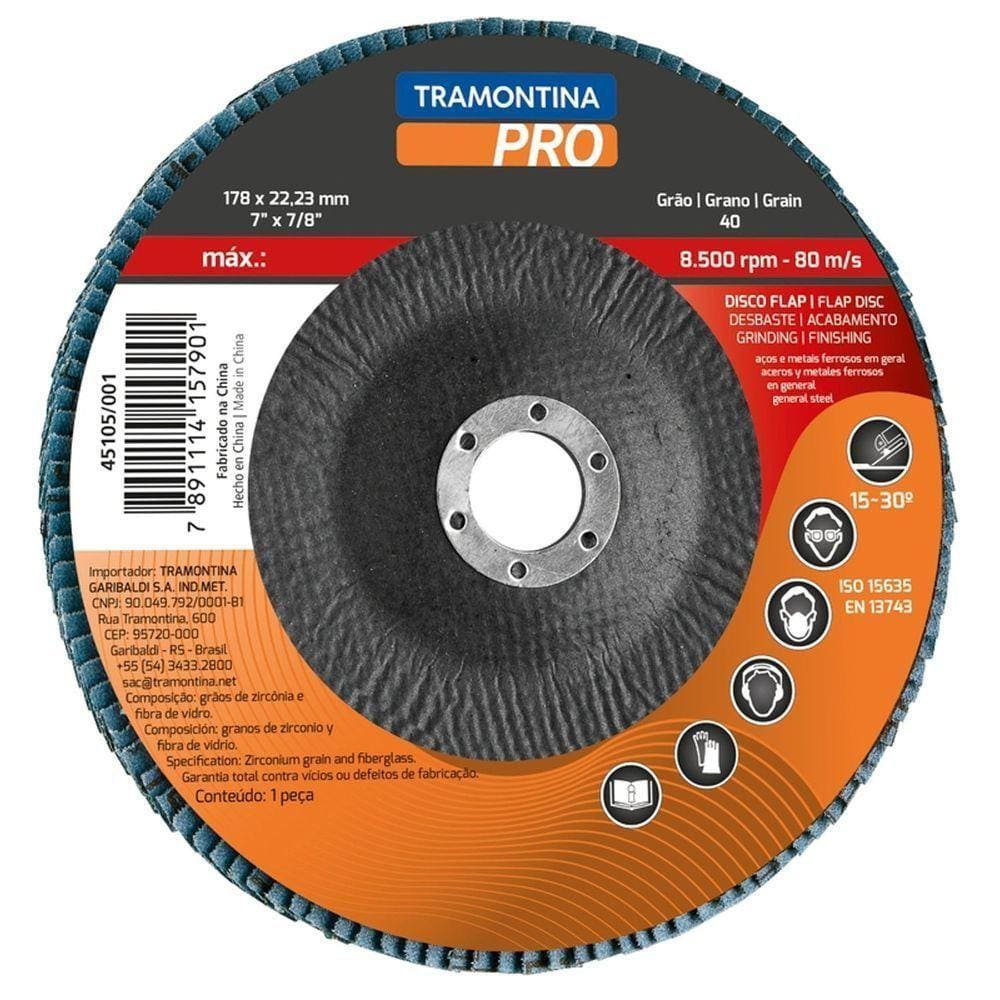 Disco Flap 7” Grão 80 Tramontina Pro Tramontina