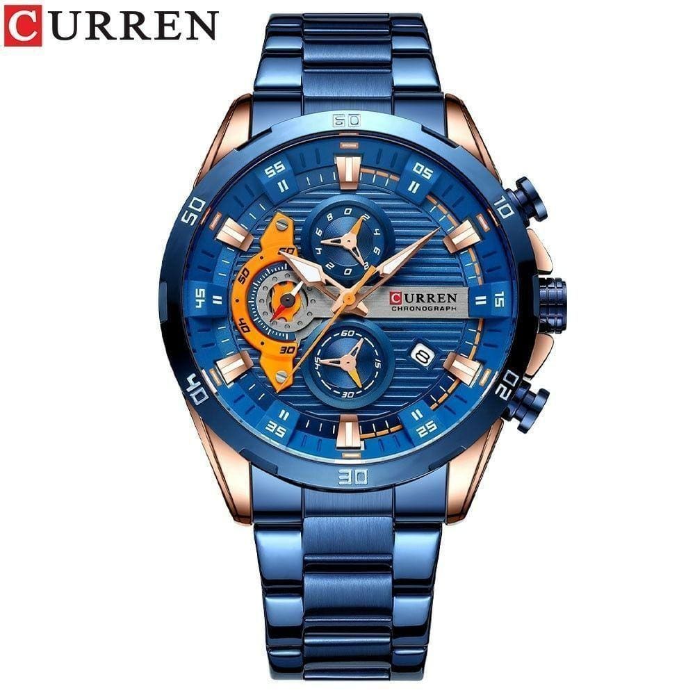 Relógio Masculino Curren 8402 à Prova D`água Azul