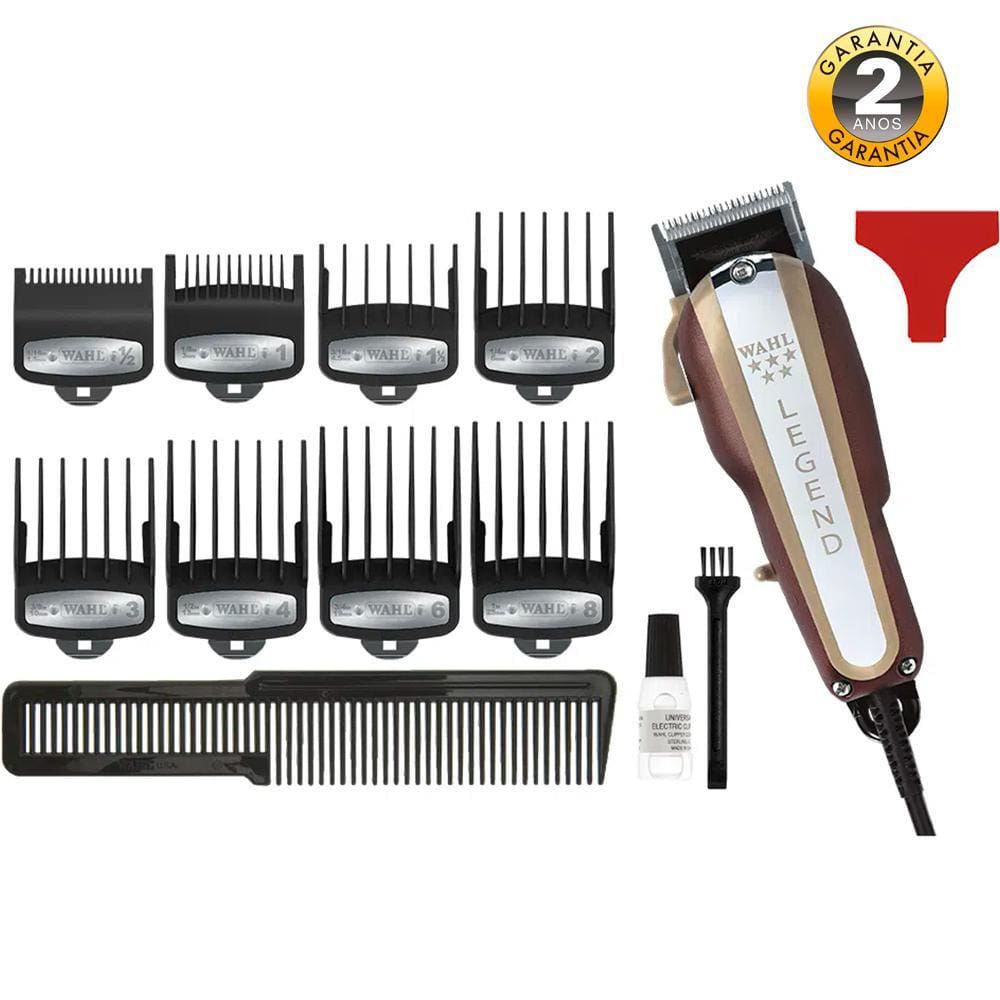 Máquina de Corte Profissional Wahl Legend Motor V9000 8 Pentes de Corte 127v