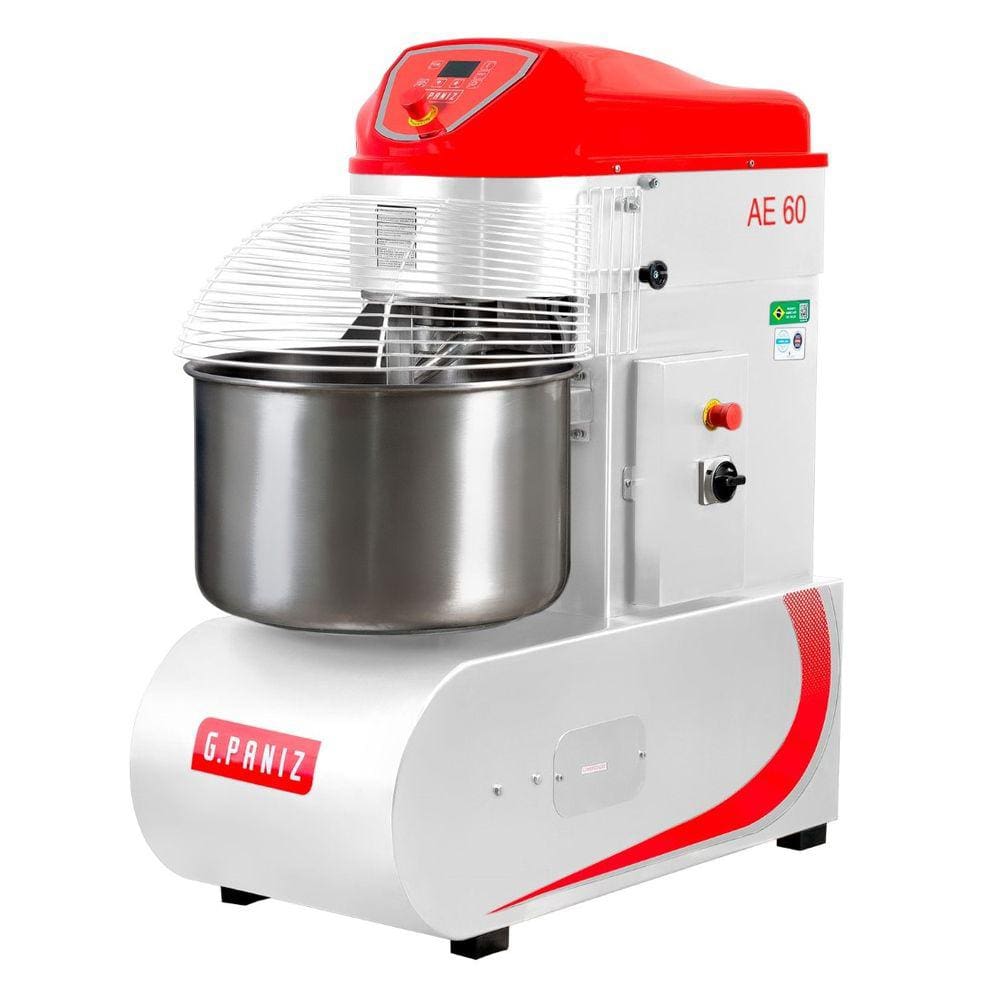 Amassadeira Espiral 60 kg AE60- G2 com 2 Velocidade 220v Trifásico G.Paniz