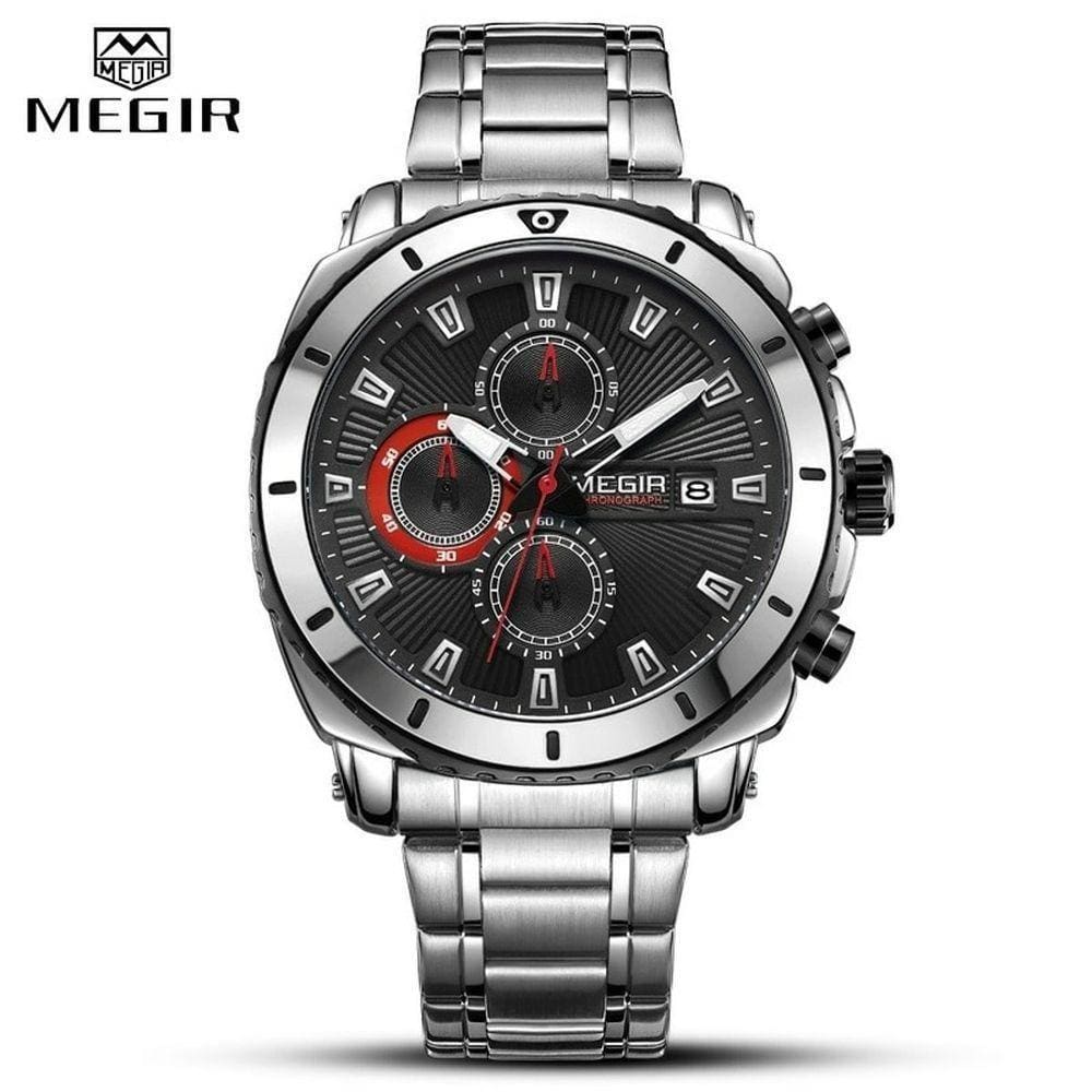 Relógio De Pulso Masculino Megir 2075 à Prova D`água Preto