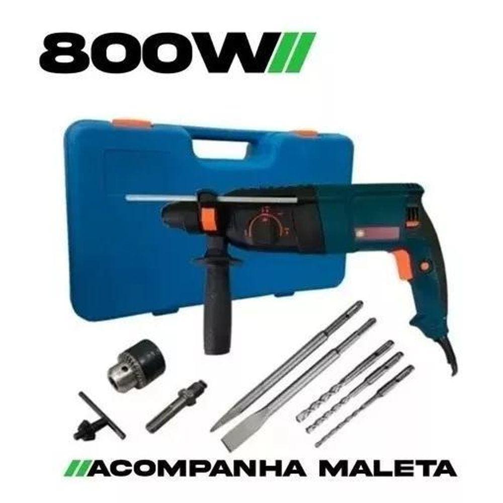 Furadeira Impacto Cabeça Ferro 820W 220V - Maleta e Brocas